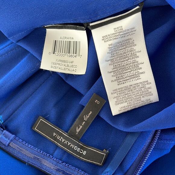 Bcbgmaxazria Audrianna Strapless Color Block Maxi Dress Size 2 - Picture 14 of 14